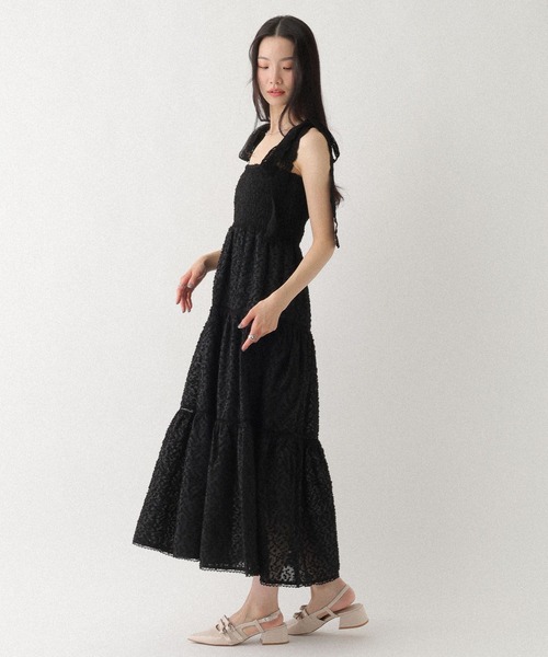 Heather(ヘザー)の「ショルダーレースジャガードワンピース 668945(ワンピース・レディース・ブラック/ホワイト×ブラック/アイボリー・FREE)」の18枚目の写真