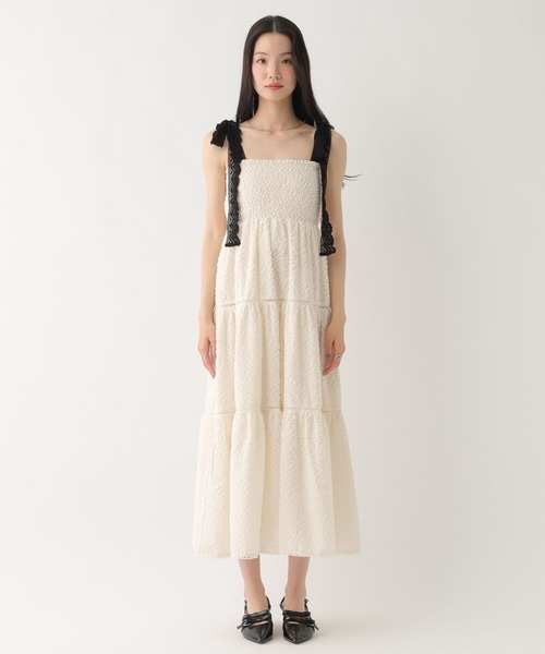Heather(ヘザー)の「ショルダーレースジャガードワンピース 668945(ワンピース・レディース・ブラック/ホワイト×ブラック/アイボリー・FREE)」の21枚目の写真
