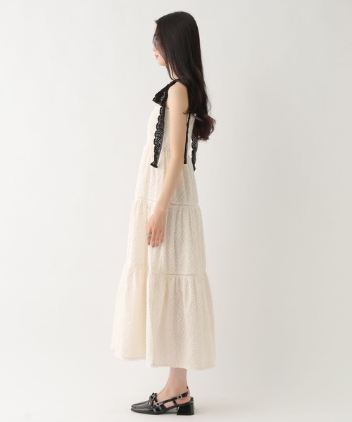 Heather(ヘザー)の「ショルダーレースジャガードワンピース 668945(ワンピース・レディース・ブラック/ホワイト×ブラック/アイボリー・FREE)」の22枚目の写真