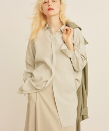 Rouge vif Anna | ウエストタックドレープロングシャツ(シャツ/ブラウス)