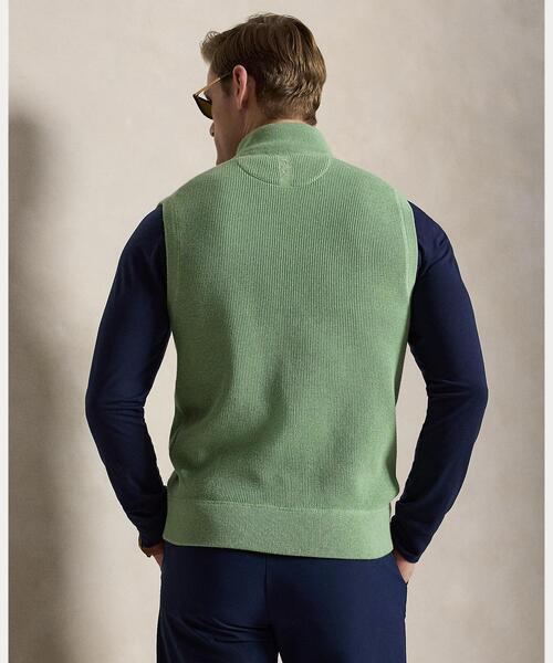 POLO GOLF(ポロ ゴルフ)の「パフォーマンス フルジップ セーター ベスト(ベスト・メンズ・グリーン系4・L/M/S/XS)」の4枚目の写真