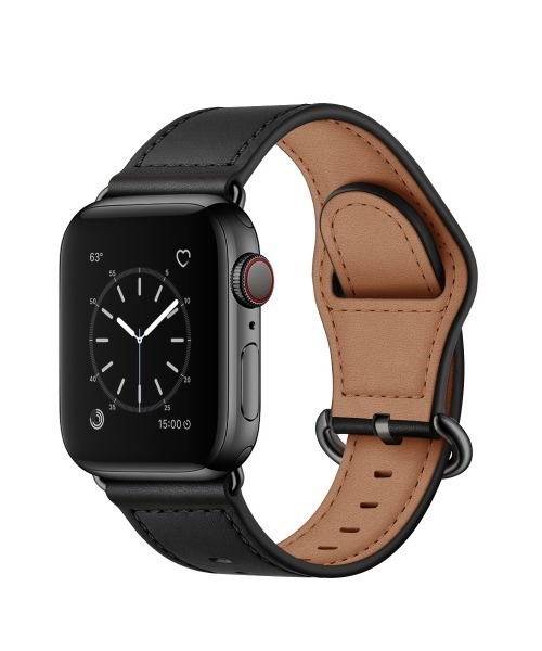 Fun & Daily（ファンアンドデイリー）の「Leather Apple Watch Band / アップルウォッチバンド/ ピンバックル（デジタル腕時計・メンズ・ブラック/ブラウン・B/A）」の6枚目の写真