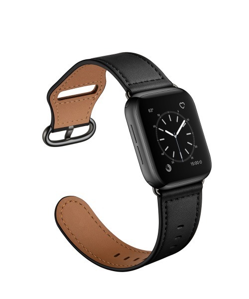 Fun & Daily（ファンアンドデイリー）の「Leather Apple Watch Band / アップルウォッチバンド/ ピンバックル（デジタル腕時計・メンズ・ブラック/ブラウン・B/A）」の8枚目の写真