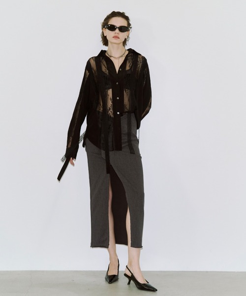 JOSE MOON（ジョゼムーン）の「ASYMMETRY CUT SKIRT/アシンメトリーカットスカート（スカート・レディース・ブラック/グレー/ブラウン・FREE）」の10枚目の写真