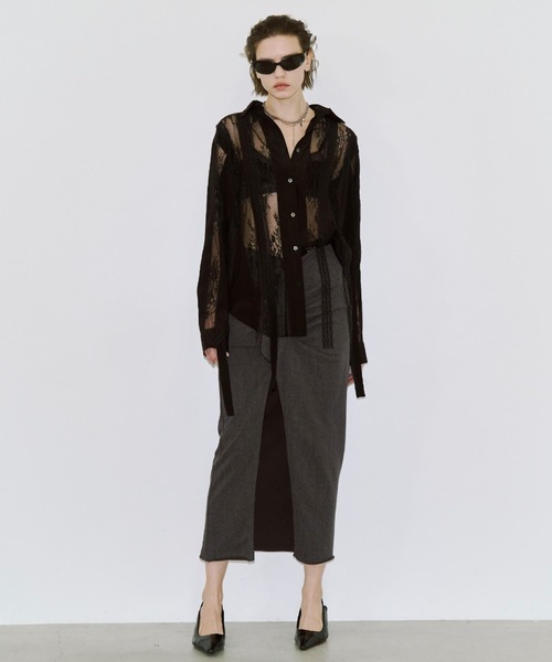 JOSE MOON（ジョゼムーン）の「ASYMMETRY CUT SKIRT/アシンメトリーカットスカート（スカート・レディース・ブラック/グレー/ブラウン・FREE）」の8枚目の写真