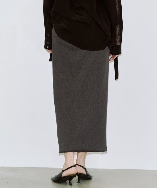 JOSE MOON（ジョゼムーン）の「ASYMMETRY CUT SKIRT/アシンメトリーカットスカート（スカート・レディース・ブラック/グレー/ブラウン・FREE）」の7枚目の写真