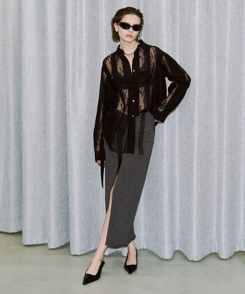 JOSE MOON（ジョゼムーン）の「ASYMMETRY CUT SKIRT/アシンメトリーカットスカート（スカート・レディース・ブラック/グレー/ブラウン・FREE）」の13枚目の写真