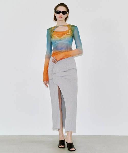 JOSE MOON（ジョゼムーン）の「ASYMMETRY CUT SKIRT/アシンメトリーカットスカート（スカート・レディース・ブラック/グレー/ブラウン・FREE）」の18枚目の写真