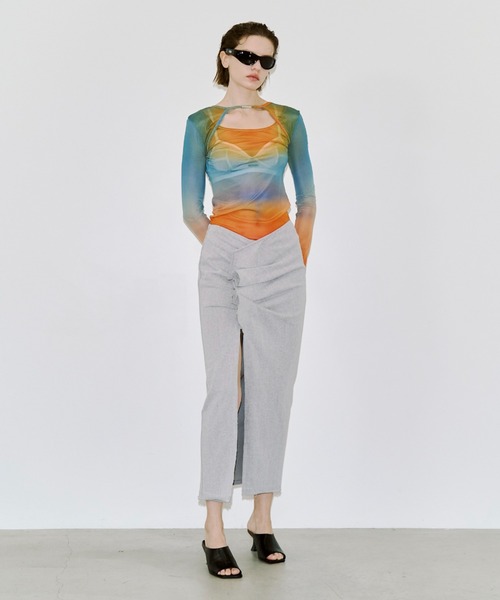 JOSE MOON（ジョゼムーン）の「ASYMMETRY CUT SKIRT/アシンメトリーカットスカート（スカート・レディース・ブラック/グレー/ブラウン・FREE）」の19枚目の写真