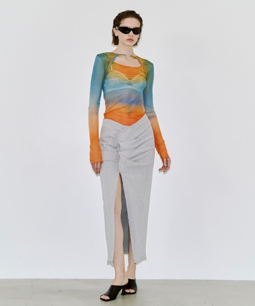 JOSE MOON（ジョゼムーン）の「ASYMMETRY CUT SKIRT/アシンメトリーカットスカート（スカート・レディース・ブラック/グレー/ブラウン・FREE）」の21枚目の写真