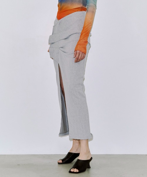 JOSE MOON（ジョゼムーン）の「ASYMMETRY CUT SKIRT/アシンメトリーカットスカート（スカート・レディース・ブラック/グレー/ブラウン・FREE）」の15枚目の写真