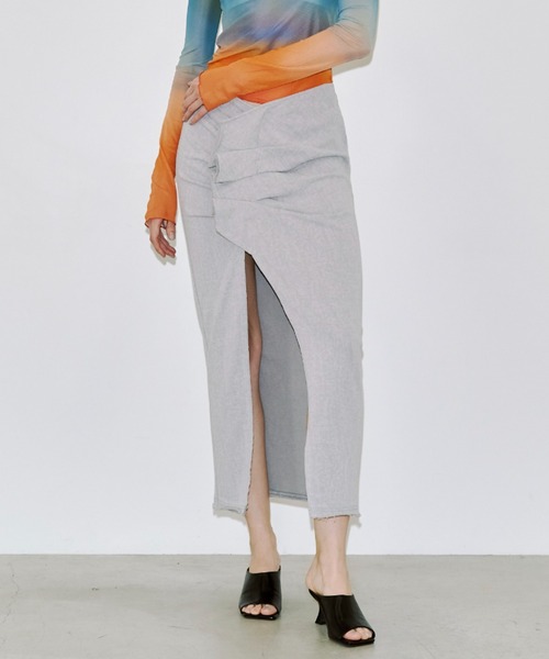 JOSE MOON（ジョゼムーン）の「ASYMMETRY CUT SKIRT/アシンメトリーカットスカート（スカート・レディース・ブラック/グレー/ブラウン・FREE）」の14枚目の写真