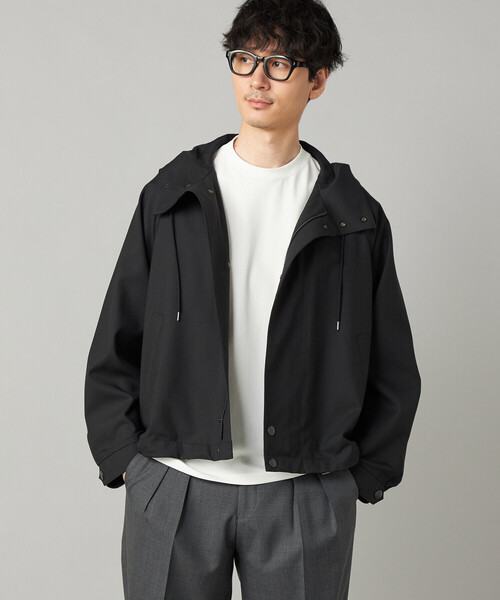 COMME CA MEN(コムサメン)の「尾州産 ウォッシャブルトロ マウンテンパーカ(ブルゾン・メンズ・ブラック/グレー・M/L)」の6枚目の写真
