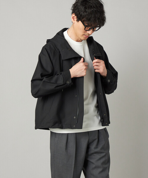 COMME CA MEN(コムサメン)の「尾州産 ウォッシャブルトロ マウンテンパーカ(ブルゾン・メンズ・ブラック/グレー・M/L)」の7枚目の写真