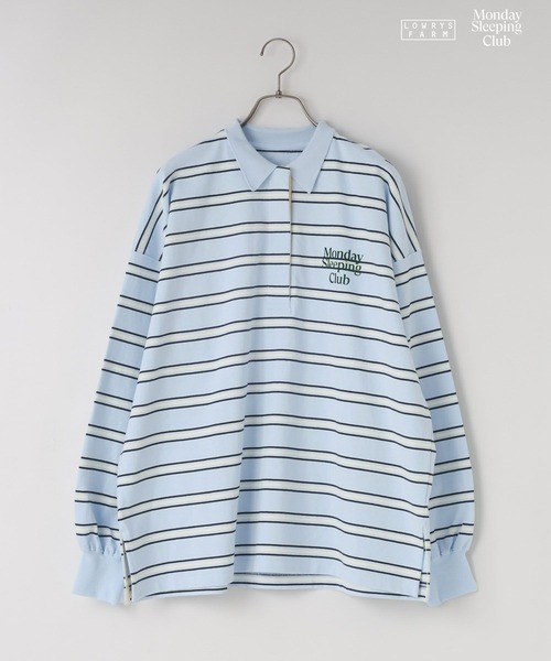 LOWRYS FARM(ローリーズファーム)の「Monday Sleeping Club マルチボーダーポロ 661562(Tシャツ/カットソー・レディース・ブルー/ネイビー/ブラウン・LARGE/MEDIUM)」の20枚目の写真