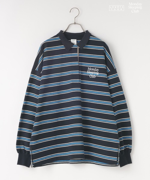 LOWRYS FARM(ローリーズファーム)の「Monday Sleeping Club マルチボーダーポロ 661562(Tシャツ/カットソー・レディース・ブルー/ネイビー/ブラウン・LARGE/MEDIUM)」の21枚目の写真