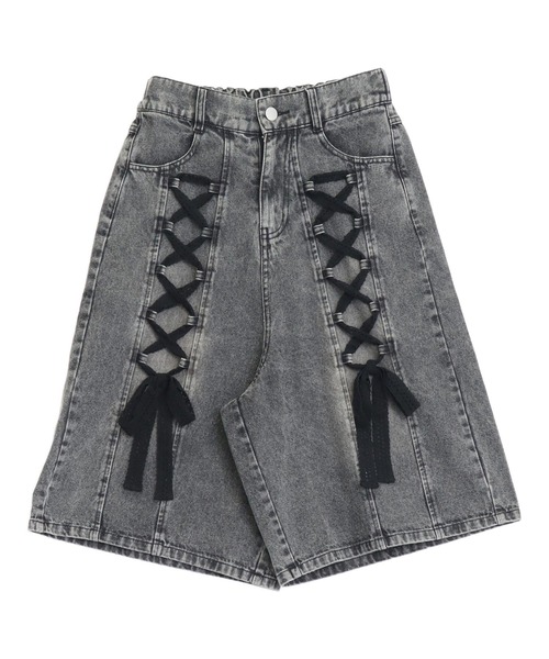 ANAP GiRL(アナップガール)の「スピンドル レース デニム ハーフパンツ(デニムパンツ・キッズ・ブルー/ブラック・XS/M/S)」の19枚目の写真