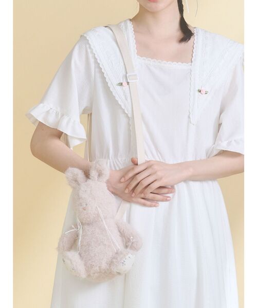 merry jenny（メリージェニー）の「nuku nuku rabbit pouch（ショルダーバッグ・レディース・ピンク/ブラック/アイボリー・FREE）」の3枚目の写真