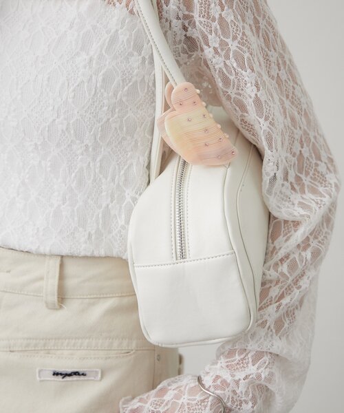 mystic(ミスティック)の「モチーフビジューヘアクリップ(バレッタ/ヘアクリップ・レディース・ブラウン/アイボリー・ONE SIZE)」の5枚目の写真