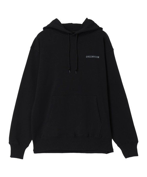 GREENROOM(グリーンルーム)の「【GREENROOM / グリーンルーム】SMALL LOGO PULLOVER HOODIE(パーカー・メンズ・ブラック/アッシュ・MEDIUM/LARGE/X-LARGE)」の2枚目の写真