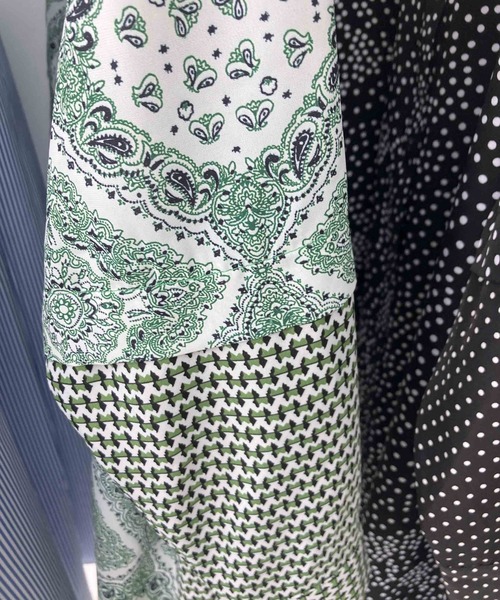 AS KNOW AS plus（アズノゥアズプラス）の「○異素材切り替え フェイクレイヤード シャツワンピース（シャツワンピース・レディース・ブラック系/ブルー系/グリーン系・FREE）」の14枚目の写真