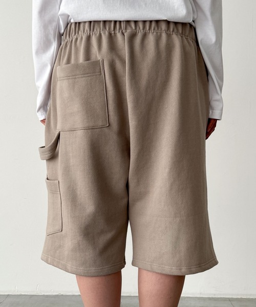 CANAL JEAN（キャナルジーン）の「choice_cnl　スウェットワークハーフパンツ（その他パンツ・レディース・ベージュ/ブラック・ONE SIZE）」の11枚目の写真