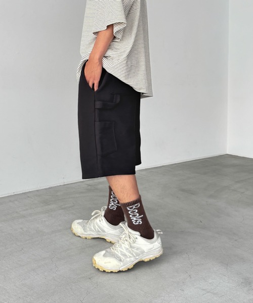 CANAL JEAN（キャナルジーン）の「choice_cnl　スウェットワークハーフパンツ（その他パンツ・レディース・ベージュ/ブラック・ONE SIZE）」の18枚目の写真