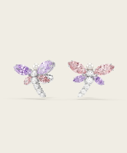 SWAROVSKI(スワロフスキー)の「【公式】【スワロフスキー】Ariana Grande x Swarovski スタッドピアス, ミックスカット, トンボ, マルチカラー, ロジウム・プレーティング(イヤリング・レディース・シルバー系その他・ONE SIZE)」の3枚目の写真