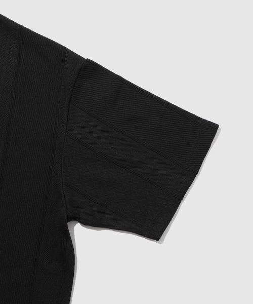 URBAN COLLECTION（アーバンコレクション）の「【URBANCOLLECTION/アーバンコレクション】ローゲージ ジャガード ストライプ ボックスシルエット クルーネック 半袖Tシャツ（Tシャツ/カットソー・メンズ・ブラック/グリーン/ホワイト・XL/L/M/S）」の6枚目の写真