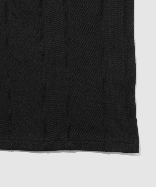 URBAN COLLECTION（アーバンコレクション）の「【URBANCOLLECTION/アーバンコレクション】ローゲージ ジャガード ストライプ ボックスシルエット クルーネック 半袖Tシャツ（Tシャツ/カットソー・メンズ・ブラック/グリーン/ホワイト・XL/L/M/S）」の7枚目の写真