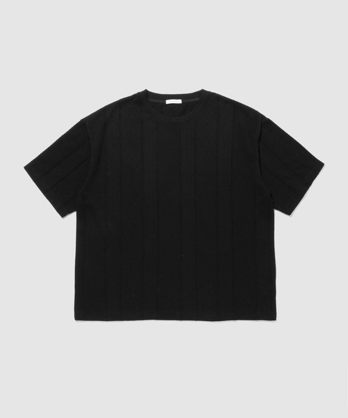 URBAN COLLECTION（アーバンコレクション）の「【URBANCOLLECTION/アーバンコレクション】ローゲージ ジャガード ストライプ ボックスシルエット クルーネック 半袖Tシャツ（Tシャツ/カットソー・メンズ・ブラック/グリーン/ホワイト・XL/L/M/S）」の18枚目の写真