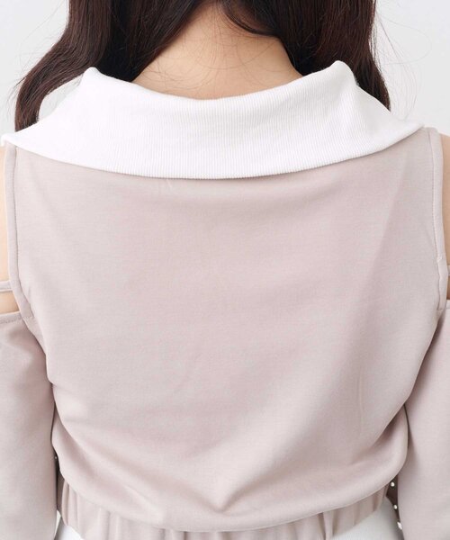 OLIVE des OLIVE(オリーブデオリーブ)の「【Belle Charme】Logo Pocket Rib Blouson(Tシャツ/カットソー・レディース・ブラック/ピンクベージュ/トップグレー・FREE)」の13枚目の写真