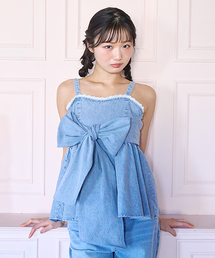 Mi-je（ミジェ）の「デニムリボンビスチェ（キャミソール）」