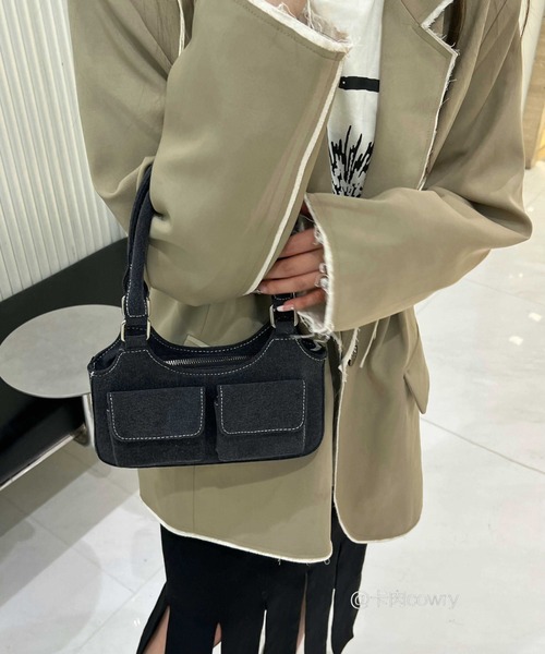 mebole（メボレ）の「Denim Stitch Pocket Bag（ハンドバッグ・レディース・インディゴブルー・FREE）」の7枚目の写真