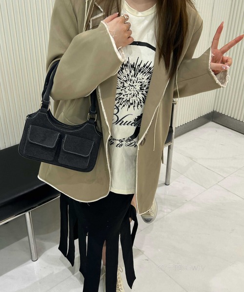mebole（メボレ）の「Denim Stitch Pocket Bag（ハンドバッグ・レディース・インディゴブルー・FREE）」の10枚目の写真