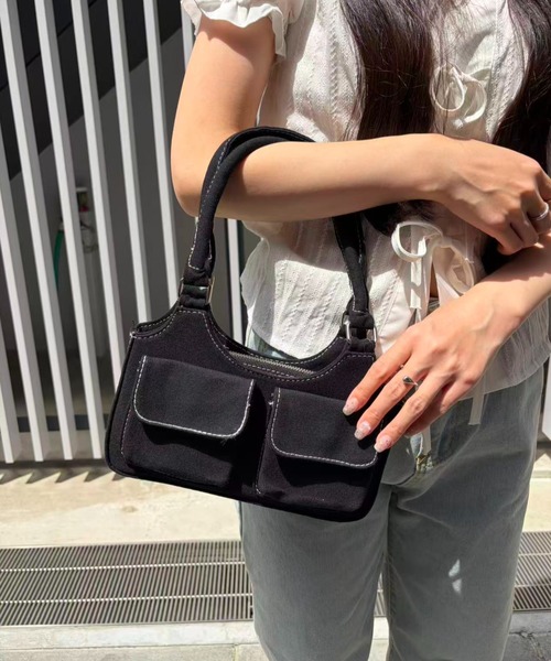 mebole（メボレ）の「Denim Stitch Pocket Bag（ハンドバッグ・レディース・インディゴブルー・FREE）」の14枚目の写真