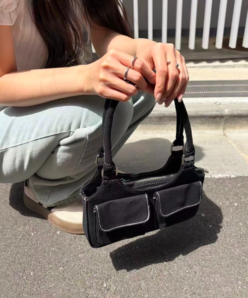 mebole（メボレ）の「Denim Stitch Pocket Bag（ハンドバッグ・レディース・インディゴブルー・FREE）」の16枚目の写真