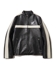 HONDA MOTORCYCLE(�z���_���[�^�[�T�C�N��)��Engineered Leather Motorcycle Jacket Black(���C�_�[�X�W���P�b�g)