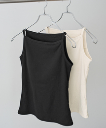 Spick & Span | カップ付きT/Cボートネックキャミ(キャミソール)