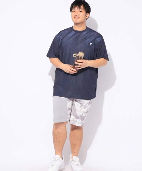 EXCELLENT FINE(エクセレント ファイン)の「Tシャツ 半袖 グラデーション メンズ 大きいサイズ ドライ ストレッチ クルーネック カットソー EXCELLENT FINE (エクセレントファイン)(Tシャツ/カットソー・メンズ・ネイビー/ホワイト/ブラック・X1(3L~4L)/X2(4L~5L)/X3(6L~7L))」の17枚目の写真