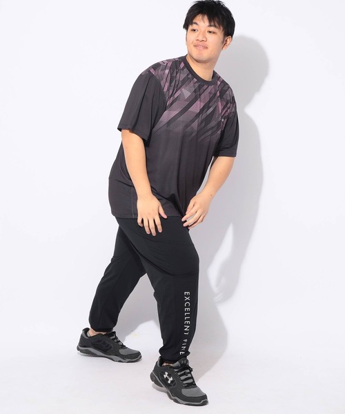 EXCELLENT FINE(エクセレント ファイン)の「Tシャツ 半袖 グラデーション メンズ 大きいサイズ ドライ ストレッチ クルーネック カットソー EXCELLENT FINE (エクセレントファイン)(Tシャツ/カットソー・メンズ・ネイビー/ホワイト/ブラック・X1(3L~4L)/X2(4L~5L)/X3(6L~7L))」の11枚目の写真