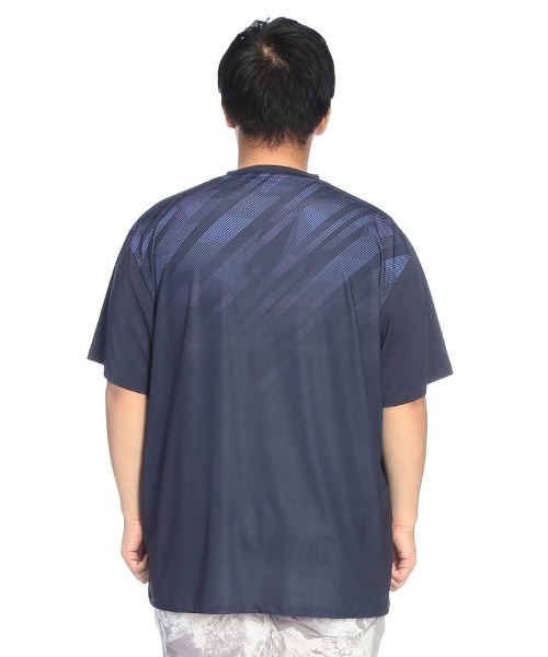 EXCELLENT FINE(エクセレント ファイン)の「Tシャツ 半袖 グラデーション メンズ 大きいサイズ ドライ ストレッチ クルーネック カットソー EXCELLENT FINE (エクセレントファイン)(Tシャツ/カットソー・メンズ・ネイビー/ホワイト/ブラック・X1(3L~4L)/X2(4L~5L)/X3(6L~7L))」の21枚目の写真