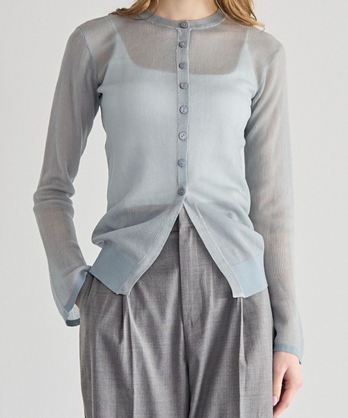 SHEER CREW NECK CARDIGAN(カーディガン/ボレロ)|BIRTHDAY SHEER CREW NECK CARDIGAN(カーディガン/ボレロ)|BIRTHDAY