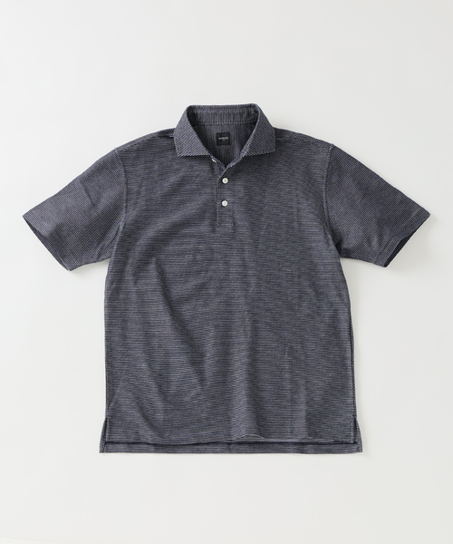 EDIFICE(エディフィス)の「COOLMAX ハニカムボーダー ポロシャツ(Tシャツ/カットソー・メンズ・グレー/ブラック/ネイビー/ブルー系その他/チャコールグレー・SMALL/MEDIUM/LARGE/X-LARGE)」の16枚目の写真