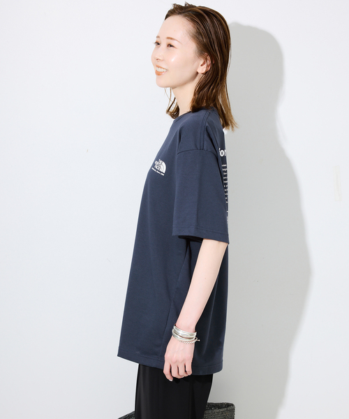THE NORTH FACE（ザノースフェイス）の「《追加》THE NORTH FACE/ノースフェイス Historical Logo Tee NT32407（Tシャツ/カットソー・レディース・ネイビー/ホワイト/グレー・MEDIUM）」の17枚目の写真