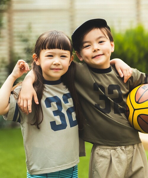BEAMS mini(ビームスミニ)の「ナンバリング メッシュ Tシャツ 2026SS (90~140cm) 子供服 夏物 キッズ プチプラ 人気 スポーティ(Tシャツ/カットソー・キッズ・グレー/カーキ・140/120/130/110/100/90)」の6枚目の写真