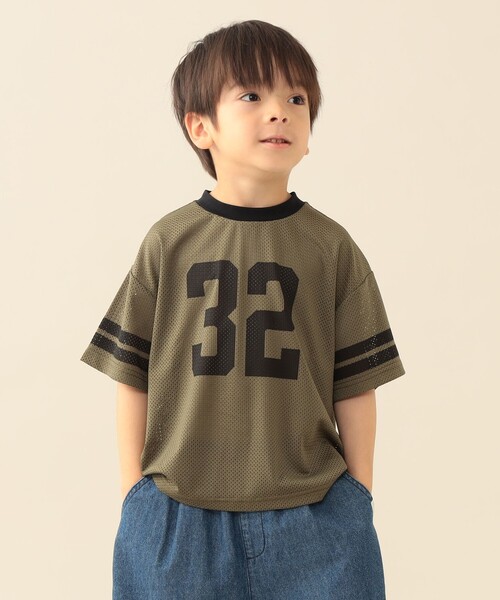 BEAMS mini(ビームスミニ)の「ナンバリング メッシュ Tシャツ 2026SS (90~140cm) 子供服 夏物 キッズ プチプラ 人気 スポーティ(Tシャツ/カットソー・キッズ・グレー/カーキ・140/120/130/110/100/90)」の20枚目の写真