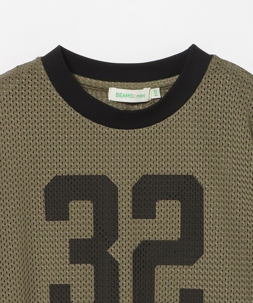 BEAMS mini(ビームスミニ)の「ナンバリング メッシュ Tシャツ 2026SS (90~140cm) 子供服 夏物 キッズ プチプラ 人気 スポーティ(Tシャツ/カットソー・キッズ・グレー/カーキ・140/120/130/110/100/90)」の15枚目の写真