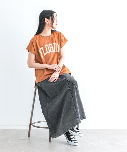 n'OrLABEL(ノアールレーベル)の「【機能素材】『接触冷感ジャージーデニムフレアスカート』(デニムスカート・レディース・ネイビー/ブルー/ブラック/ライトブルー・2/1)」の9枚目の写真