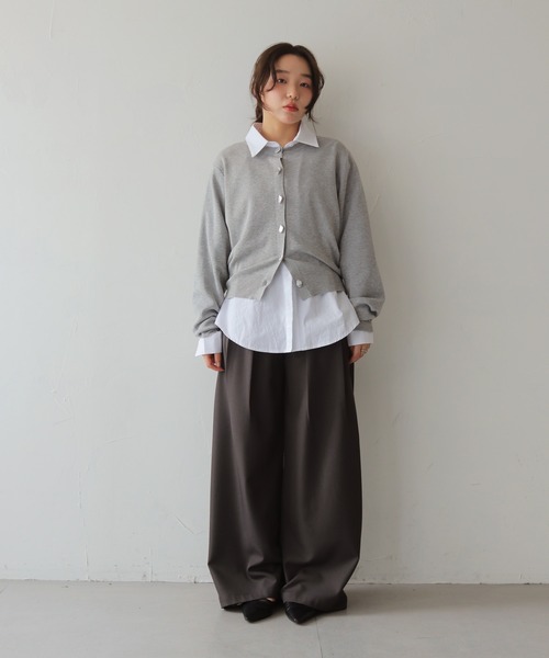 cheriella（シェリエラ）の「【cheriella】シルバーボタンニットカーディガン　SILVER BUTTON KNIT CARDIGAN（カーディガン/ボレロ・レディース・アイボリー/ベージュ/杢グレー/チャコールグレー・FREE）」の5枚目の写真